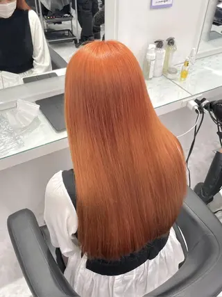 カラー 暖色カラー/オレンジ 🧡のんのヘアスタイル