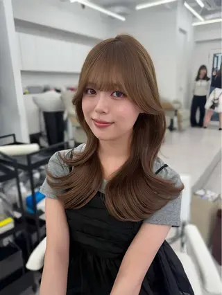 ミディアム カラー ⠀韓国スタイル/ ami🇰🇷🤍のヘアスタイル