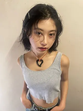 ミディアム 東のりか/ハイトーン ブリーチカラー/ボブのヘアスタイル