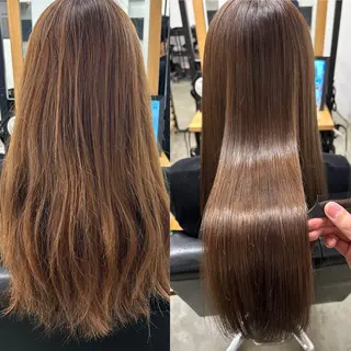 ロング ピンとしない縮毛矯正 メンズスタイル小山光のヘアスタイル