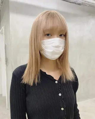 ミディアム カラー ブームボックス所属・🐝ハイトーンカラー hachi🐝のヘアスタイル