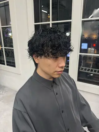 パーマ メンズ シャドウパーマ/ 波巻パーマYu-Kiのヘアスタイル