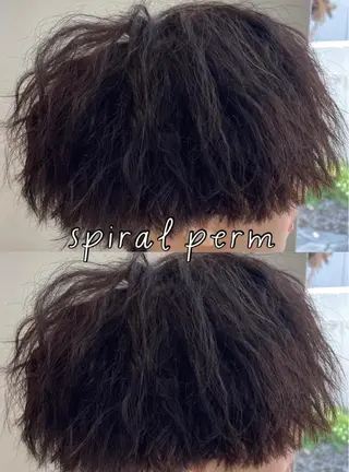 ミディアム パーマ メンズ 大宮｜メンズカット ダブルカラー｜パーマのヘアスタイル