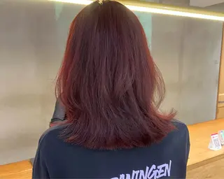 セミロング カラー レイヤーカット/暖色 カラー/mao🎀のヘアスタイル