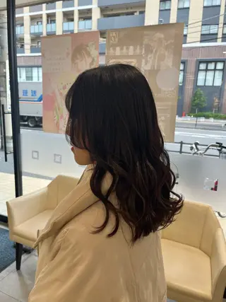 セミロング バレイヤージュ/ヘア アレンジ/shionのヘアスタイル