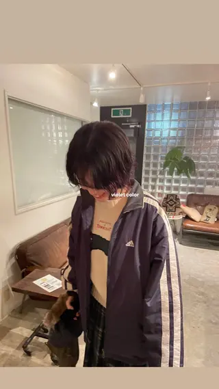 ショート カラー パーマ MARIO HAIR DESIGN所属・艶カラー/カット 🌒Ameriのヘアスタイル