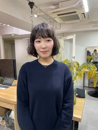 ショート パーマ パーマ＊ 顔まわり似合わせのヘアスタイル