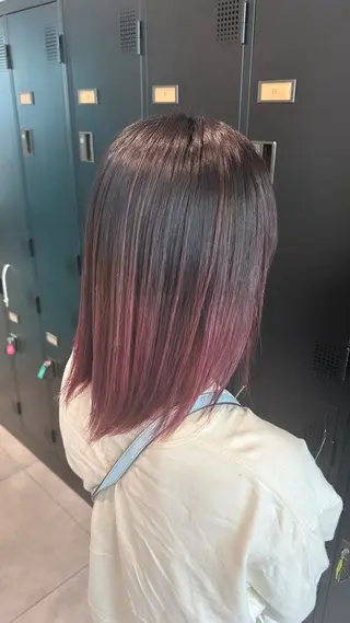 ミディアム カラー 透明感/艶感/ハイ トーン/HIKARUのヘアスタイル