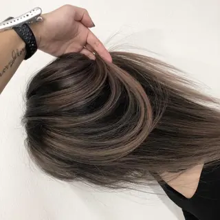 セミロング カラー アンドウ ユウ/ レイヤーカット/韓国のヘアスタイル