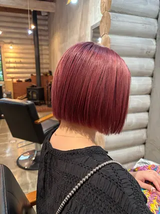 ショート カラー ハイトーン/透明感 カラー🤍こころのヘアスタイル