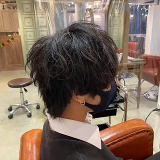 カラー メンズ 韓国レイヤーカット 🇰🇷透明感カラーのヘアスタイル