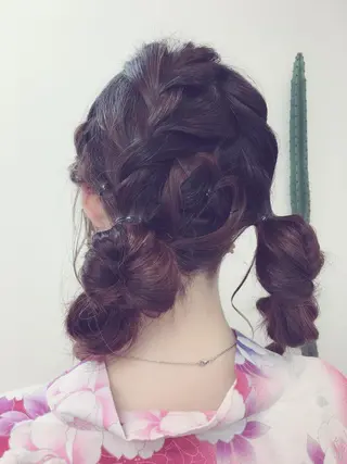 ミディアム ヘアアレンジ 菅沼 まみのヘアスタイル