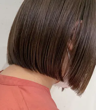 ショート 美髪矯正/艶カラー ボブ/栄/鐘ヶ江純也のヘアスタイル