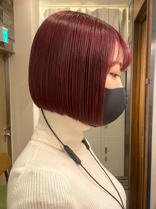 ミディアム カラー ANNA /艶髪/ハイトーンのヘアスタイル