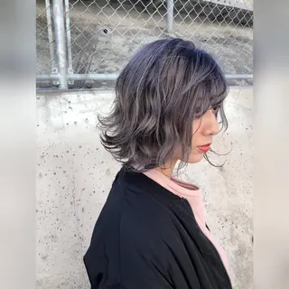 ミディアム カラー 圧倒的美髪ストレート ツダケイタロウのヘアスタイル