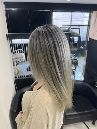 セミロング カラー YUDU🍊 germe/ジェルムのヘアスタイル