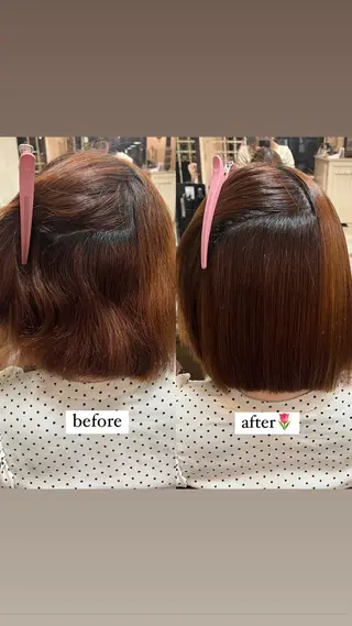 ミディアム Belle 並木通り店所属・rena/ パーマ/カラーのヘアスタイル