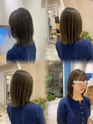 ミディアム カラー 艶カラー/ 縮毛矯正 /   タキダのヘアスタイル