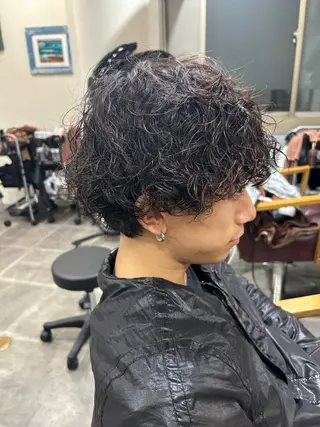 ショート メンズ CECIL hair なんば店所属・メンズパーマ 艶髪☆店長☆有馬のヘアスタイル