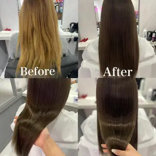 ロング カラー 髪質改善×矯正🫧 韓国ヘアasamiのヘアスタイル