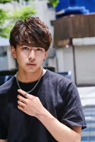 カラー パーマ ヘアアレンジ メンズ 透明感カラー 板橋　島村美咲のヘアスタイル