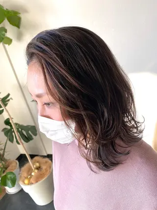 セミロング カラー シェアサロンR所属・川合 勇気のヘアスタイル
