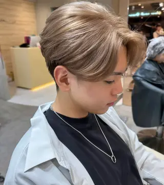 ショート カラー メンズ 🔶似合わせセンター パート/ヤス🔶のヘアスタイル