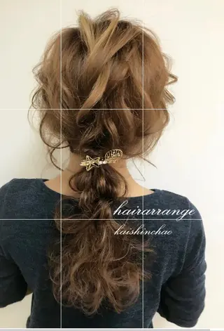 セミロング カラー パーマ ヘアアレンジ ネイル backstage.AZ所属・吉川 宙翔のヘアスタイル