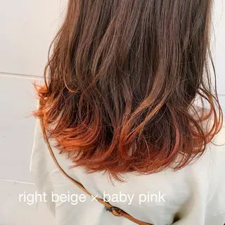 セミロング カラー RINA🧤 デザインとボブのヘアスタイル