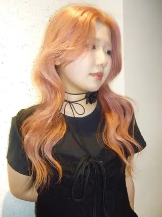 セミロング カラー 🌟暖色系ハイトーン 🌟AIのヘアスタイル