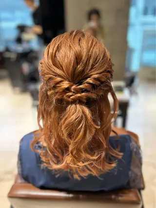 ミディアム カラー ヘアアレンジ 髙木美緒🌿 レイヤー/アレンジのヘアスタイル