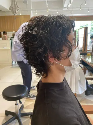 ショート カラー パーマ ヘアアレンジ メンズ メンズパーマの巨匠 鈴木純のヘアスタイル