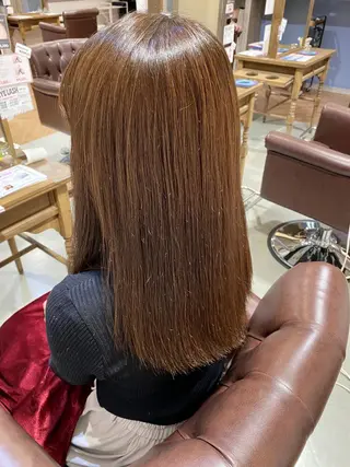 セミロング カラー パーマ 美髪・髪質改善 有田怜平のヘアスタイル