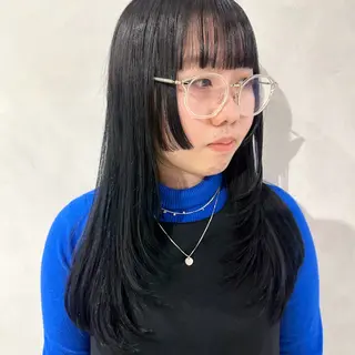 セミロング カラー デザインカラー/パー マ🦖外岡咲希🦖のヘアスタイル