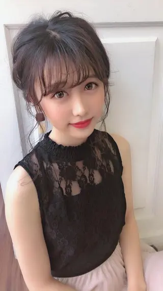 セミロング ヘアアレンジ 成松 勇治のヘアスタイル