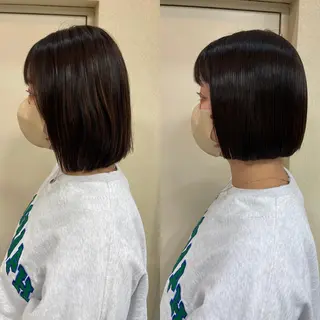 ショート パーマ 髪質改善/縮毛矯正 /ブリーチ矯正/岡部のヘアスタイル