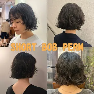 ショート パーマ 🌿ボブ パーマ高橋啓太🌿のヘアスタイル