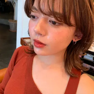 カラー パーマ 銀座🤍ボブ/ ミディアム/佐野夢美のヘアスタイル