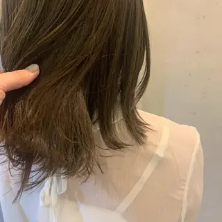 ミディアム カラー ✨透明感カラー 聖奈✨のヘアスタイル