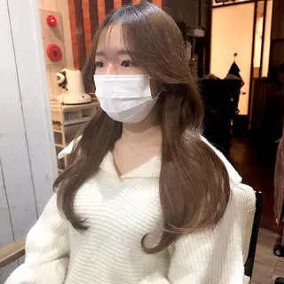 ロング カラー ヘアアレンジ MiU所属・韓国×髪質改善×美髪 縮毛矯正×レイヤーのヘアスタイル