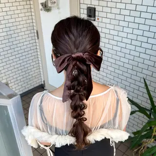 ロング ヘアアレンジ 褒められヘアメイク /ボブ女子🐶みおのヘアスタイル