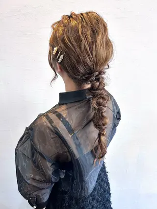 ロング ヘアアレンジ 𝒌𝒚𝒐𝒌𝒂 🍀のヘアスタイル