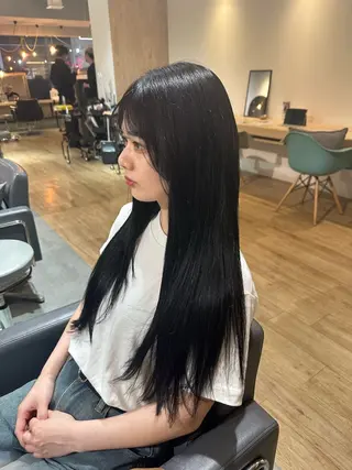 ロング カラー 美髪・シールエクステ ホソタニリョウコのヘアスタイル