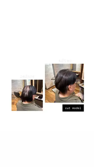 メンズ メンズカットモデル 無料Ai𑁍松本のヘアスタイル