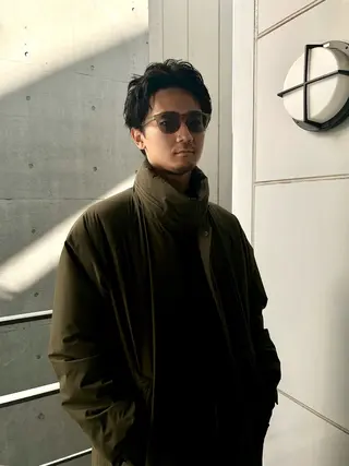 パーマ メンズ yumeka🩶ボブ 暖色/透け感カラーのヘアスタイル