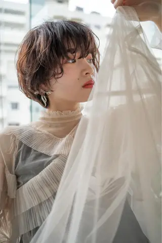 ショート パーマ MION✂️ 似合わせカットのヘアスタイル