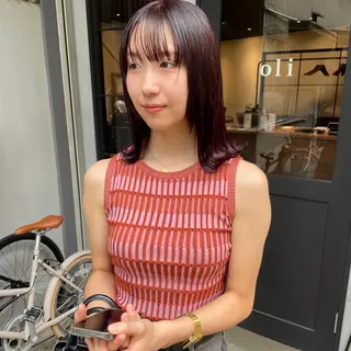 ミディアム fubuki🪷 似合わせカットカラーのヘアスタイル