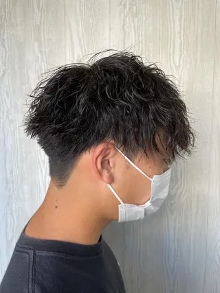 ショート パーマ メンズ HUENEST アカデミーサロンのヘアスタイル