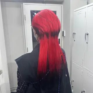 ロング カラー ハイトーン/ウルフ /エクステ/ましろのヘアスタイル