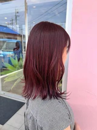 ミディアム カラー れいな🌼 ボブ･艶カラー🌼のヘアスタイル